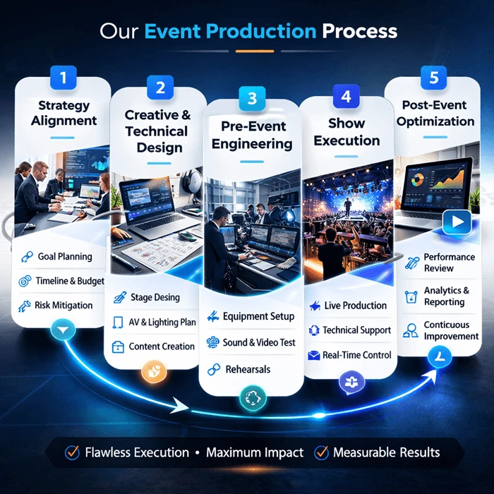 Eleven Eleven Audio Visual Event Production Process