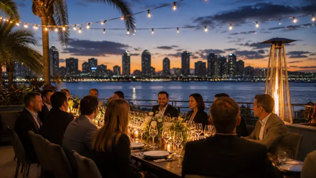 Corporate event ideas in San Diego featuring a client appreciation executive dinner